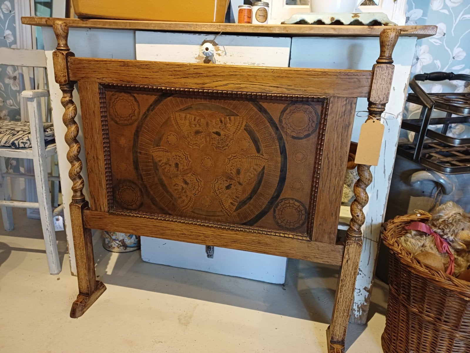 Engels Eiken Voorzet Scherm, Antiek en Kunst, Curiosa en Brocante, Ophalen