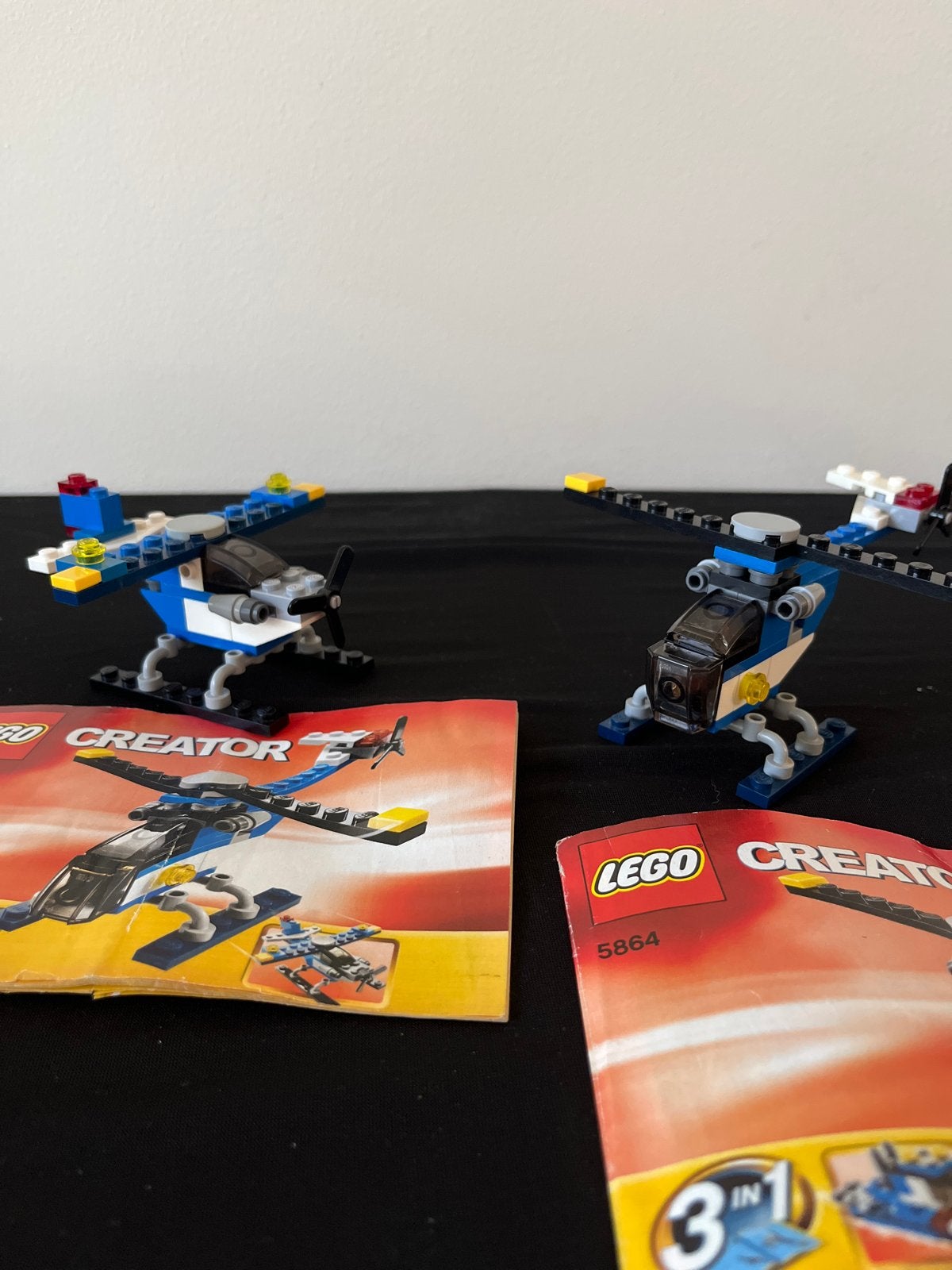 2x LEGO Creator 3-in-1 set 5864 Helikopter (compleet), Kinderen en Baby's, Lego, Ophalen of Verzenden, Zo goed als nieuw, Compleet