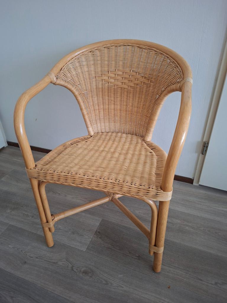 Rotan stoel, Huis en Inrichting, Stoelen, Ophalen, Bruin, Eén
