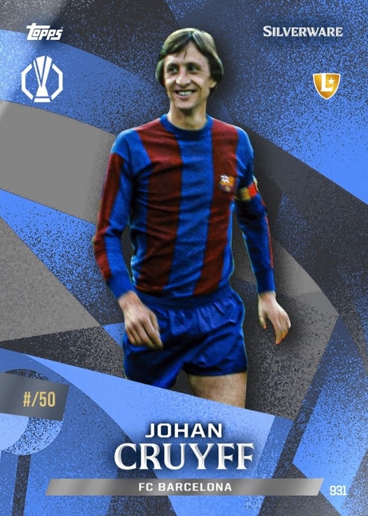 Johan Cruyff Topps Silverware /50, Verzenden, Zo goed als nieuw, Plaatje