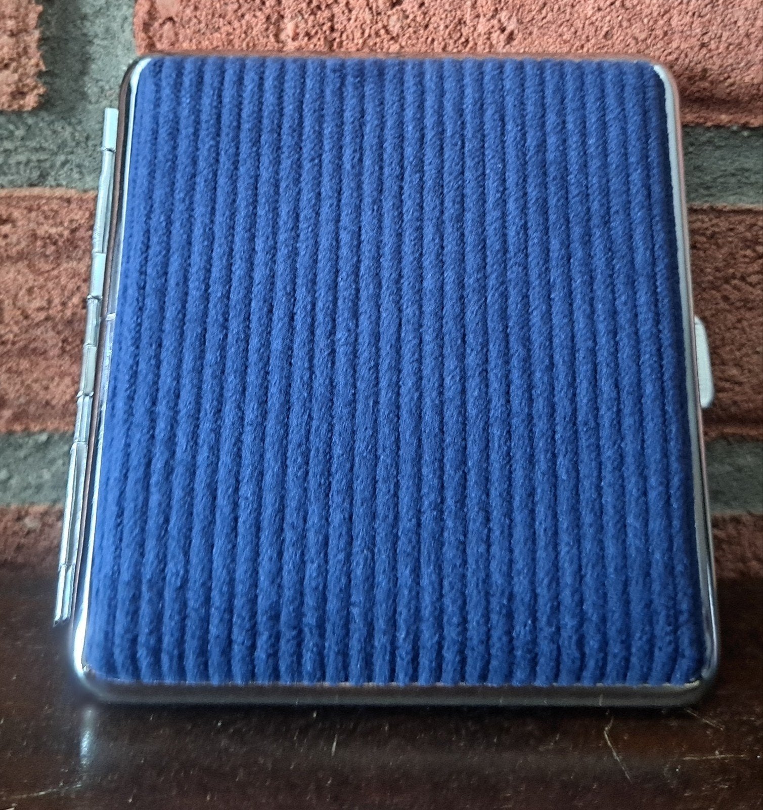 Champ corduroy sigarettenkoker - 20 sigaretten - blauw, Ophalen of Verzenden, Nieuw, Overige typen
