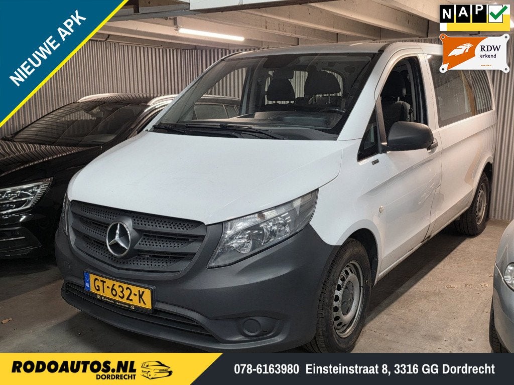 Mercedes-benz Vito Tourer 109 CDI Base Lang 9-Pers. Airco, Gebruikt, Euro 6, 255 €/maand, Electronic Stability Program (ESP)
