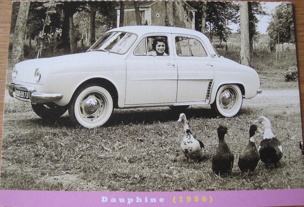 Renault Dauphine - 1956 - nieuwe ansichtkaart, Verzenden, 1980 tot heden, Ongelopen, Voertuig