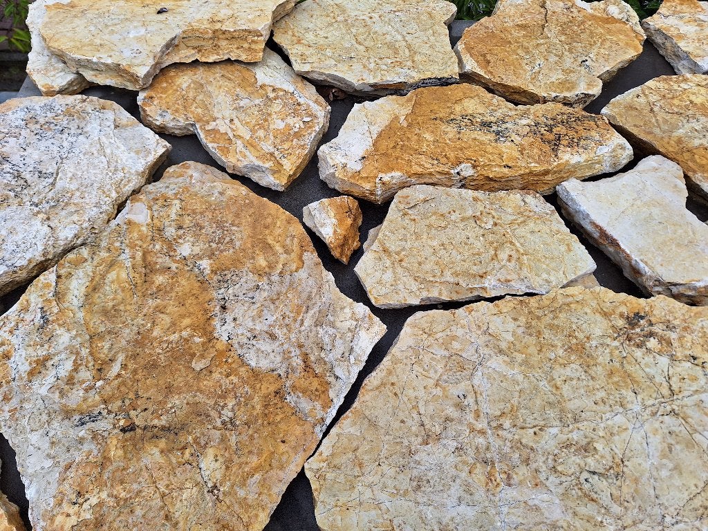 karakteristieke flagstones Bourgogne nu € 31,95 p/m2, Tuin en Terras, Tegels en Klinkers, Ophalen of Verzenden, Nieuw, Natuursteen