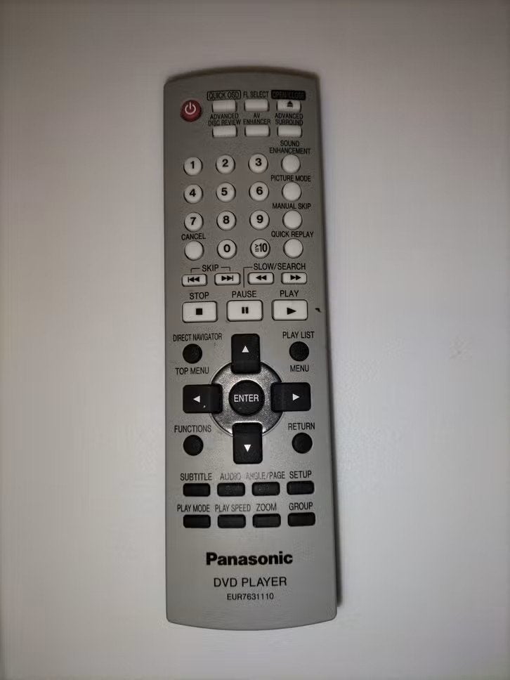 Originele Panasonic EUR7631110 afstandsbediening DVD, Ophalen of Verzenden, Dvd