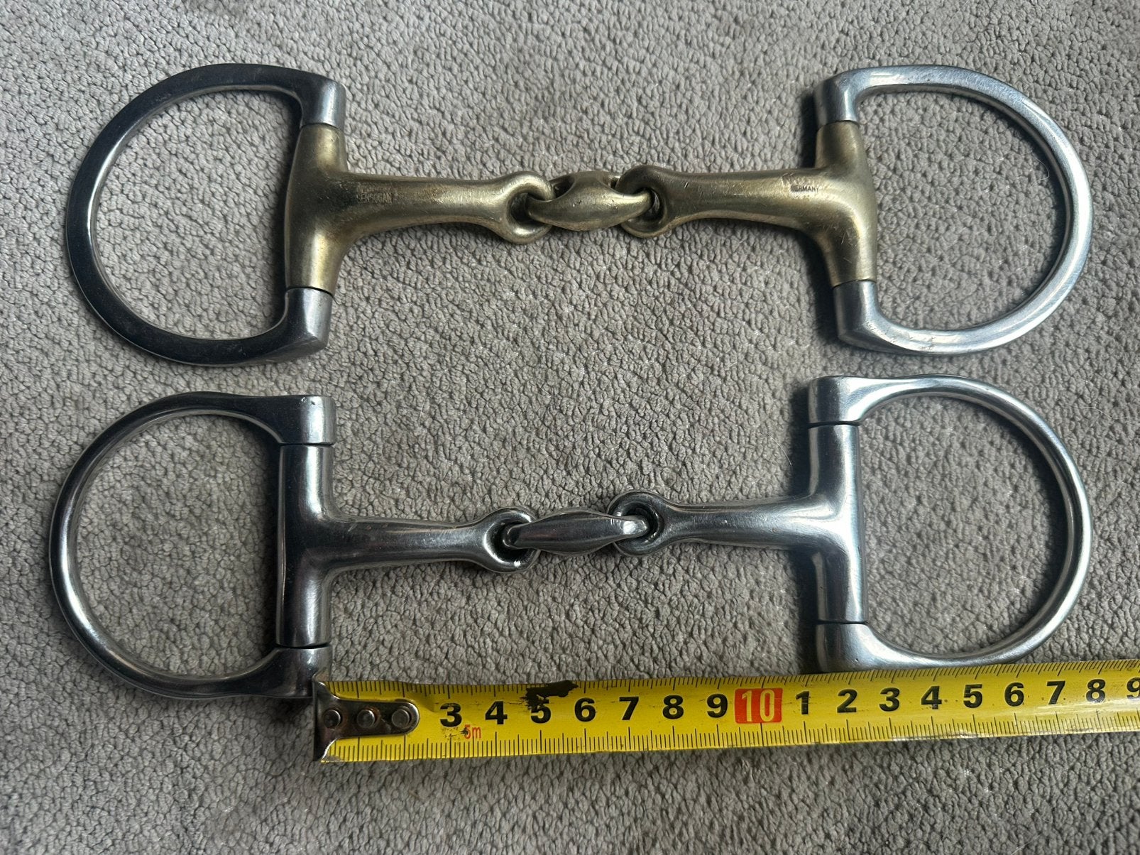 2 D trens bitten spenger RS Eggbutt bit en 12,5 cm, Dieren en Toebehoren, Ophalen of Verzenden, Gebruikt, Sprenger, Bit