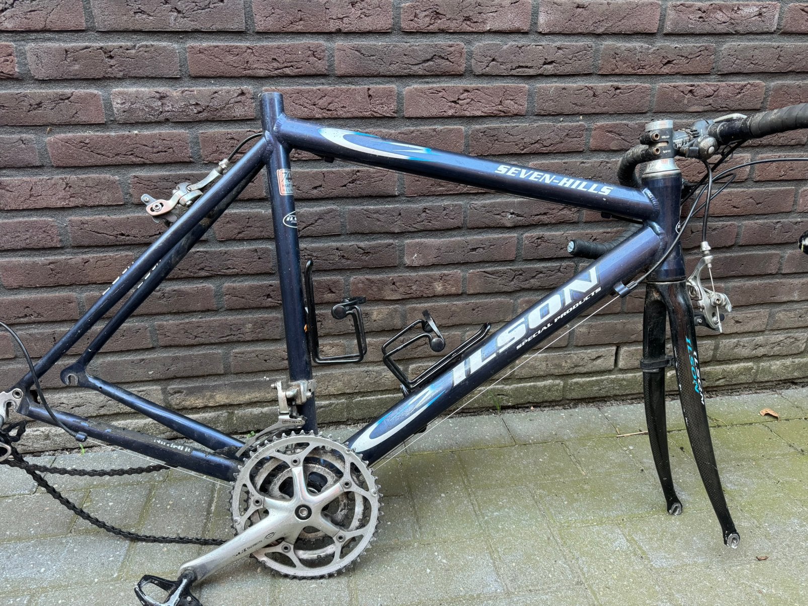 Ilson racefiets frame Shimano 105 afgemonteerd, Fietsen en Brommers, Frame, Gebruikt, Ophalen of Verzenden, Aluminium