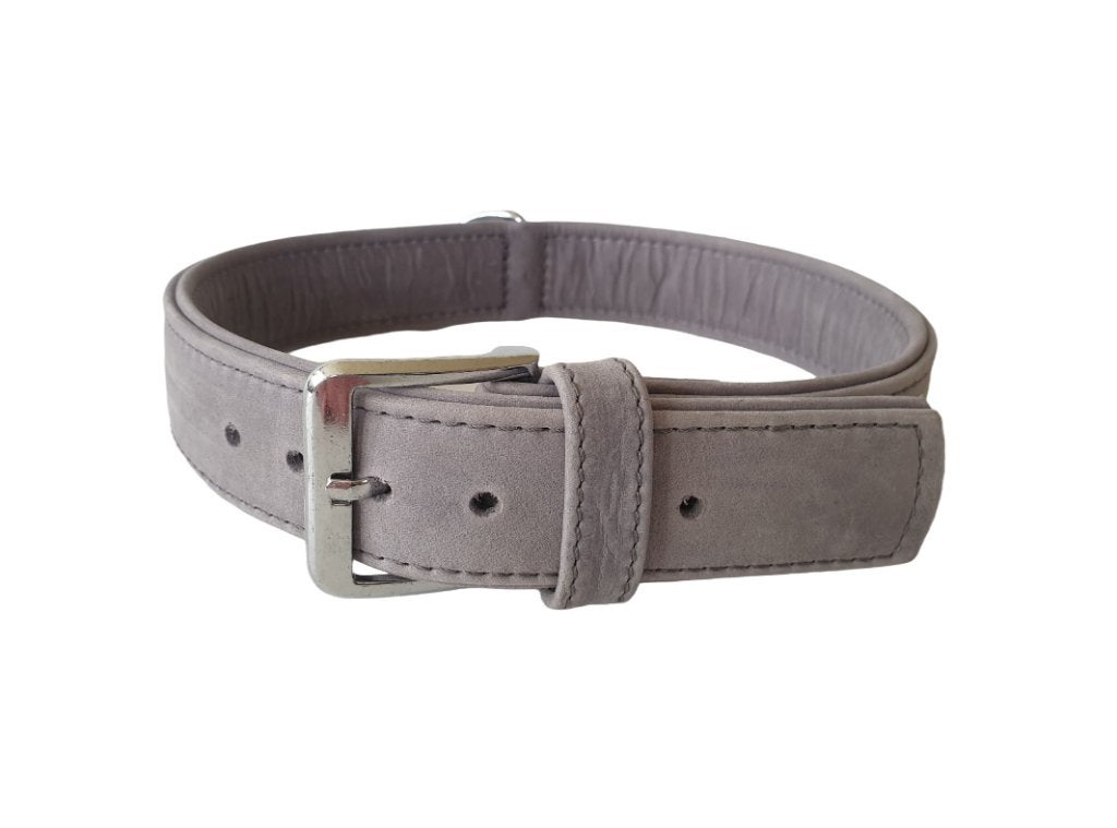 KARLIE Buffalo Halsband Kalfsleder Staal Nek 57-66 cm -35%!, Dieren en Toebehoren, Ophalen of Verzenden, Handgemaakt, Nieuw