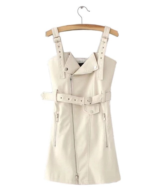Witte leren jurk / jurkje kort mini korte sexy dames vrouwen, Kleding | Dames, Jurken, Verzenden, Wit, Maat 42/44 (L), Nieuw