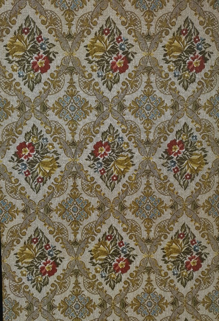 5709 Vintage behang klassiek ruiten bloemen retro swiet, Ophalen of Verzenden, Groen