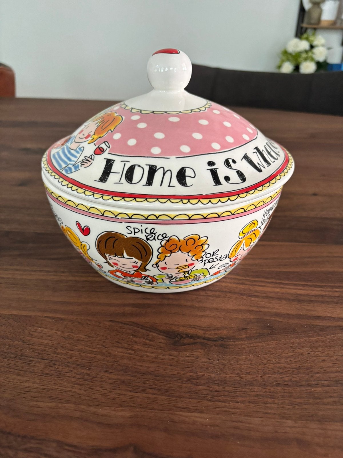 Blond amsterdam schaal+deksel Home is whenever i’m with you, Huis en Inrichting, Keuken | Servies, Ophalen, Nieuw, Schaal of Schalen