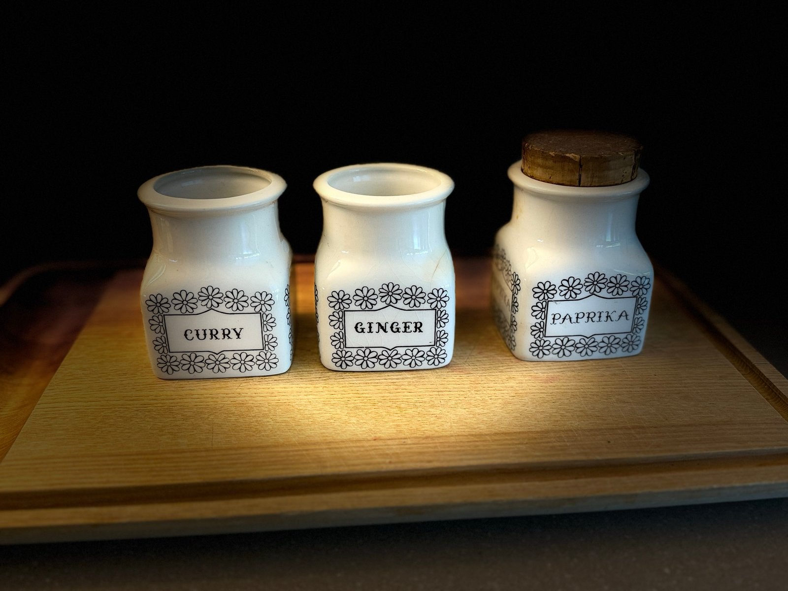 ARABIA kruidenpotjes van keramiek, jaren zestig, Ophalen of Verzenden