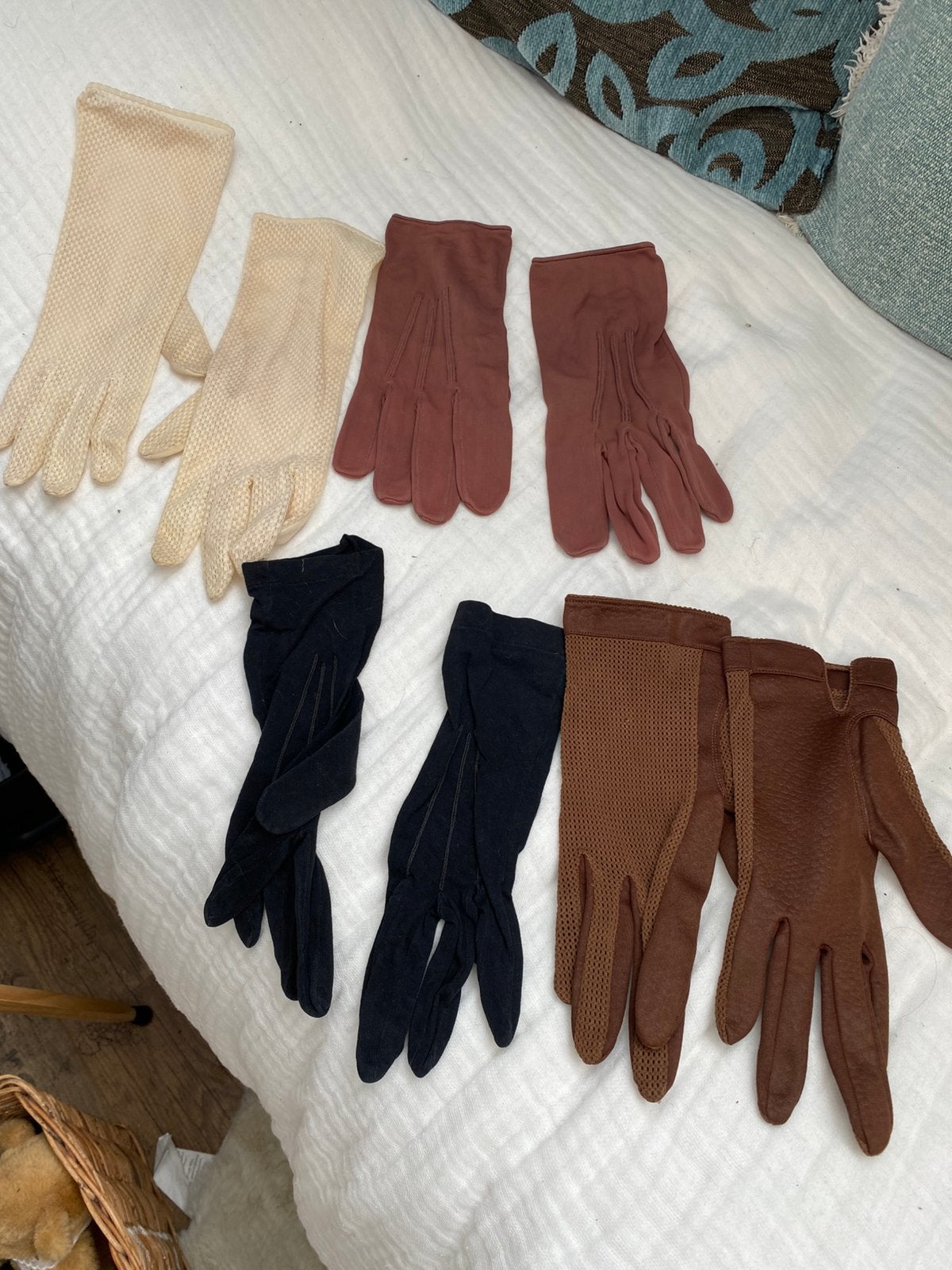 Brocante handschoenen dames small, Ophalen of Verzenden