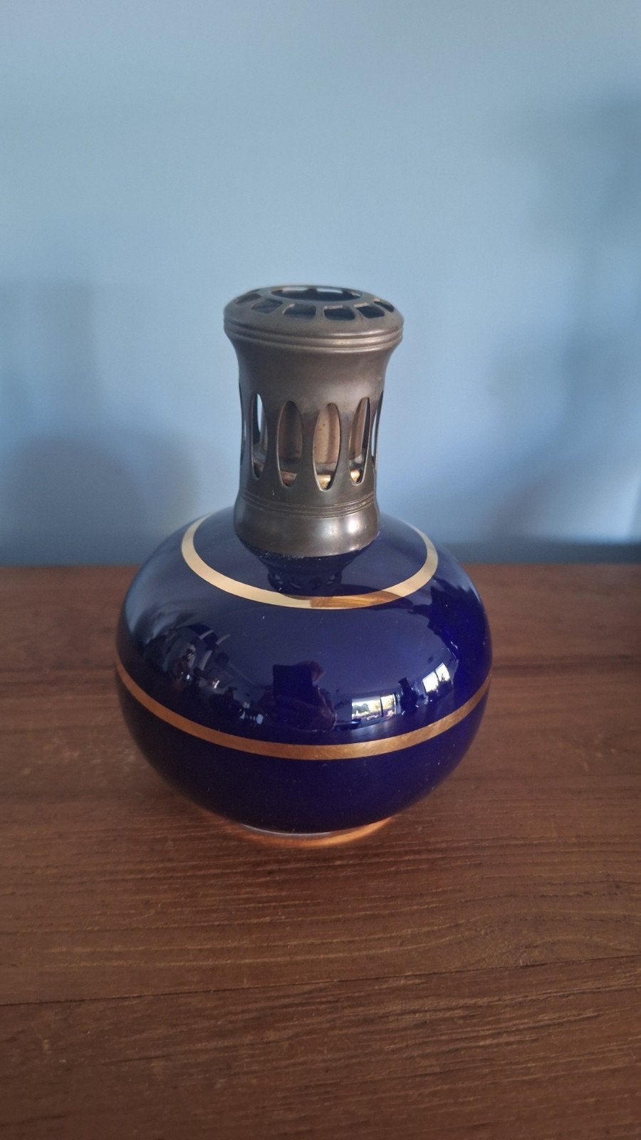 Antieke Lampe Berger FO Bleu de Sévres, Antiek en Kunst, Ophalen of Verzenden