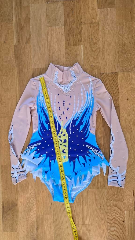 Leotard (ritmische gymnastiek pakje), Ophalen, Blauw, Overige typen, Kindermaat 122 t/m 140
