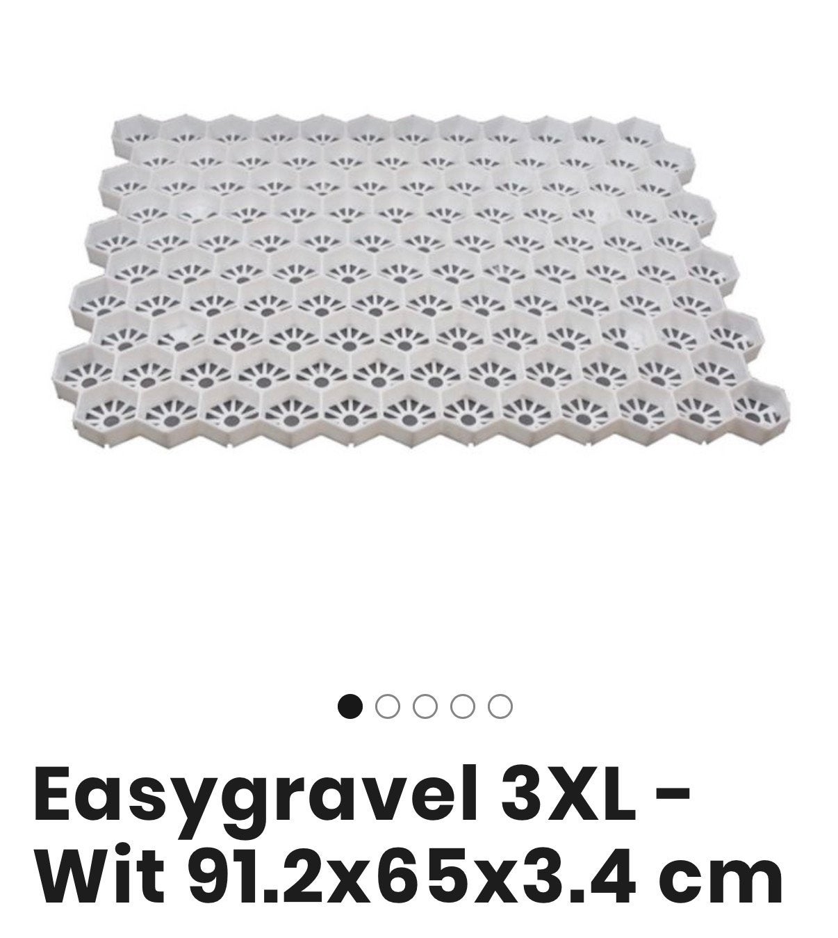 3x Easygravel 3XL - Wit 91.2x65x3.4 cm grindplaten, Overige materialen, Gebruikt, Wit, Overige typen