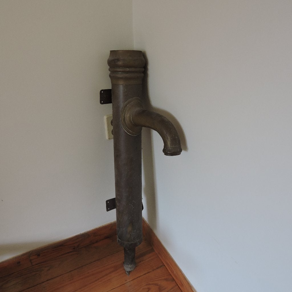 Antiek waterpomp met houten pompzuiger los, Antiek en Kunst, Ophalen