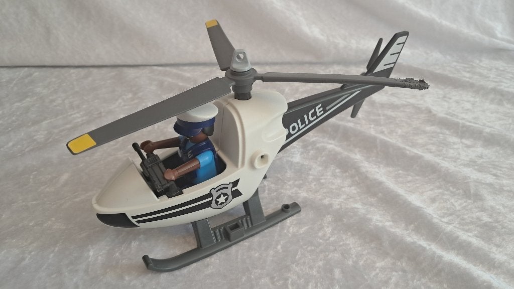 Nette politie helikopter klein, Playmobil, Ophalen of Verzenden, Gebruikt