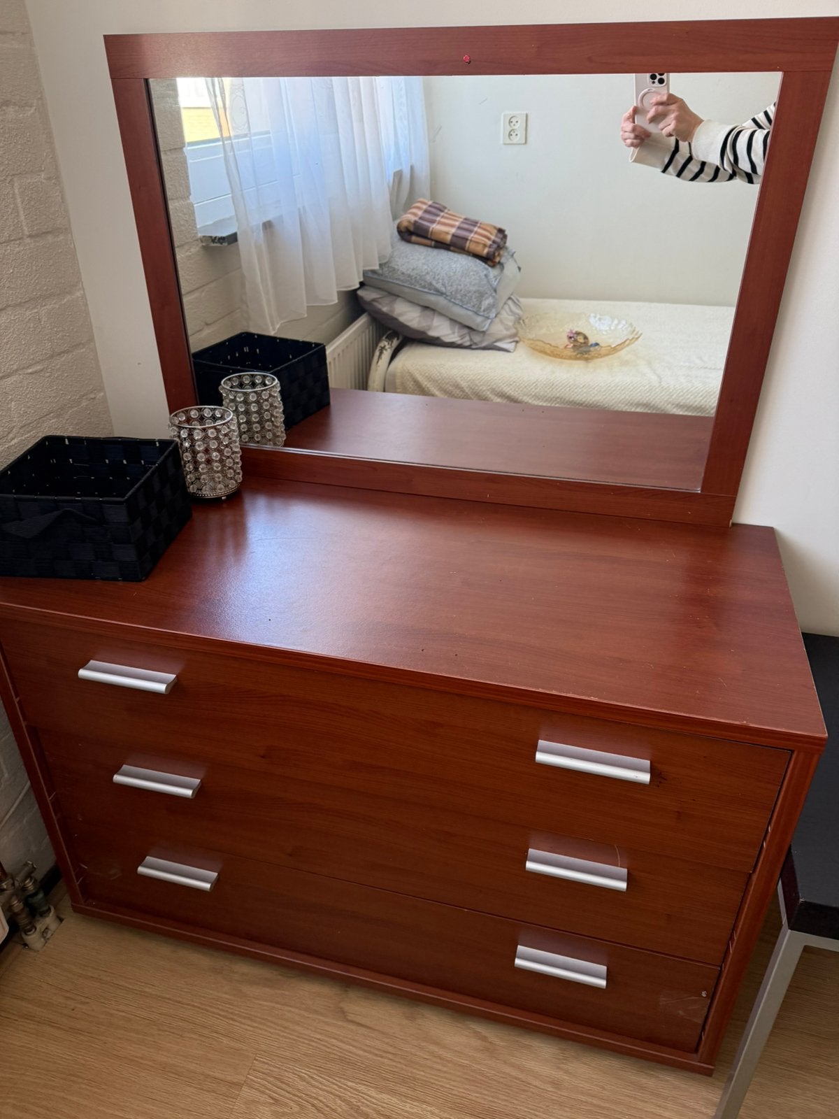 Commode / make up tafel inclusief spiegel, Ophalen, Gebruikt, 50 tot 100 cm, Minder dan 100 cm