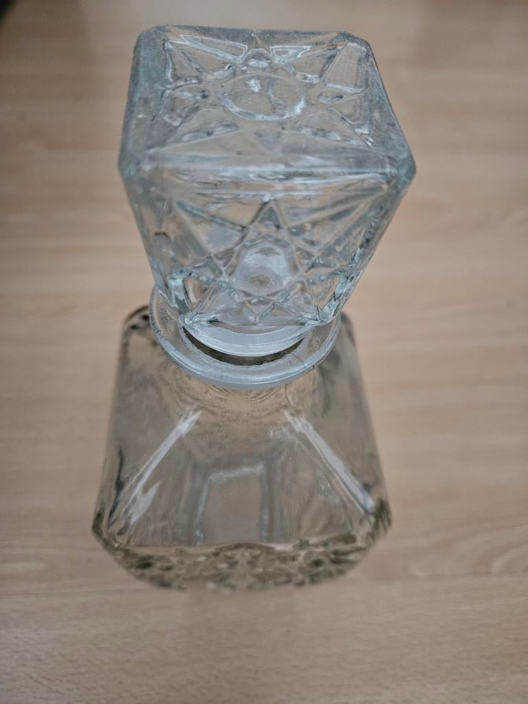 Glazen Karaf met Patroon, Ophalen of Verzenden