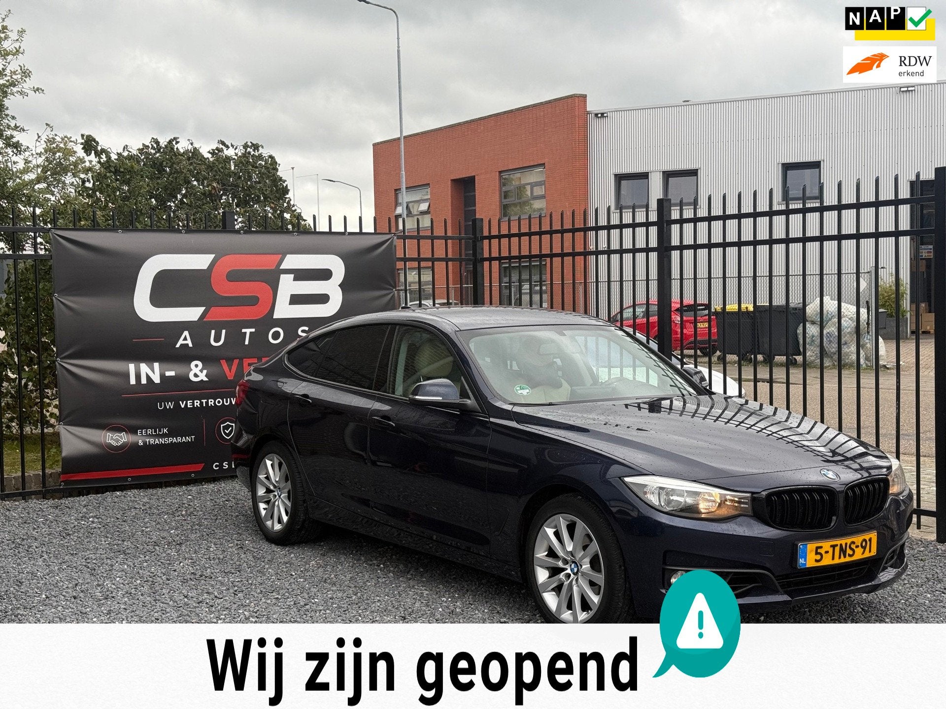 BMW 3-serie Gran Turismo 320i AUTOMAAT!LEDER!CLIMA!CARPLAY!A, Auto's, Automaat, Achterwielaandrijving, Gebruikt, 4 cilinders