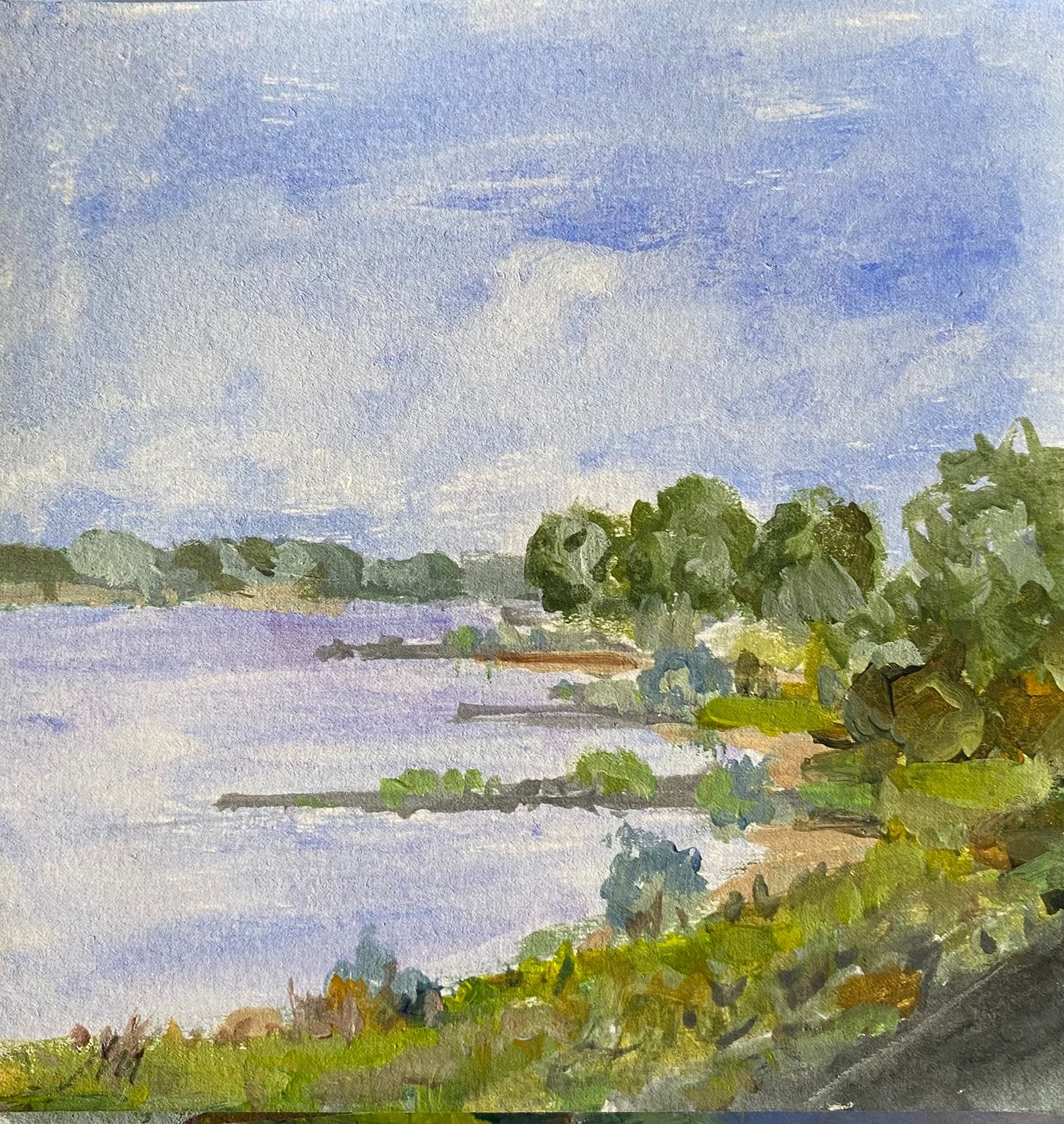 Rivierlandschap, Ophalen of Verzenden