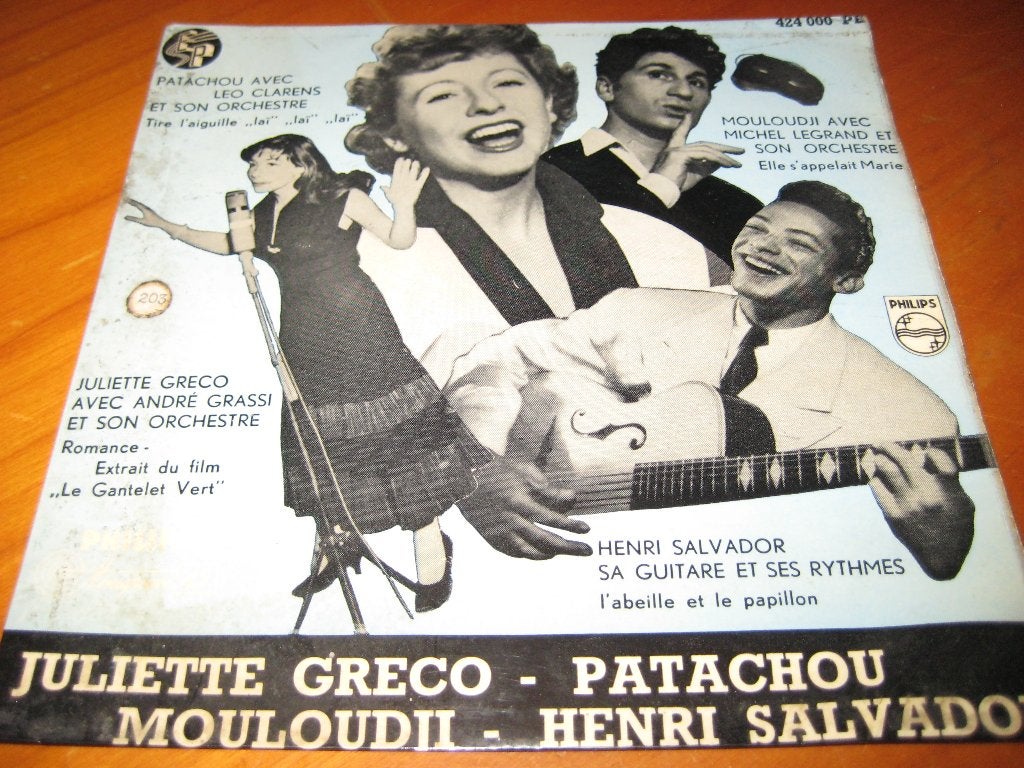 Oude single met Juliette Greco, Patachou, enz..., Ophalen of Verzenden, Zo goed als nieuw, Single