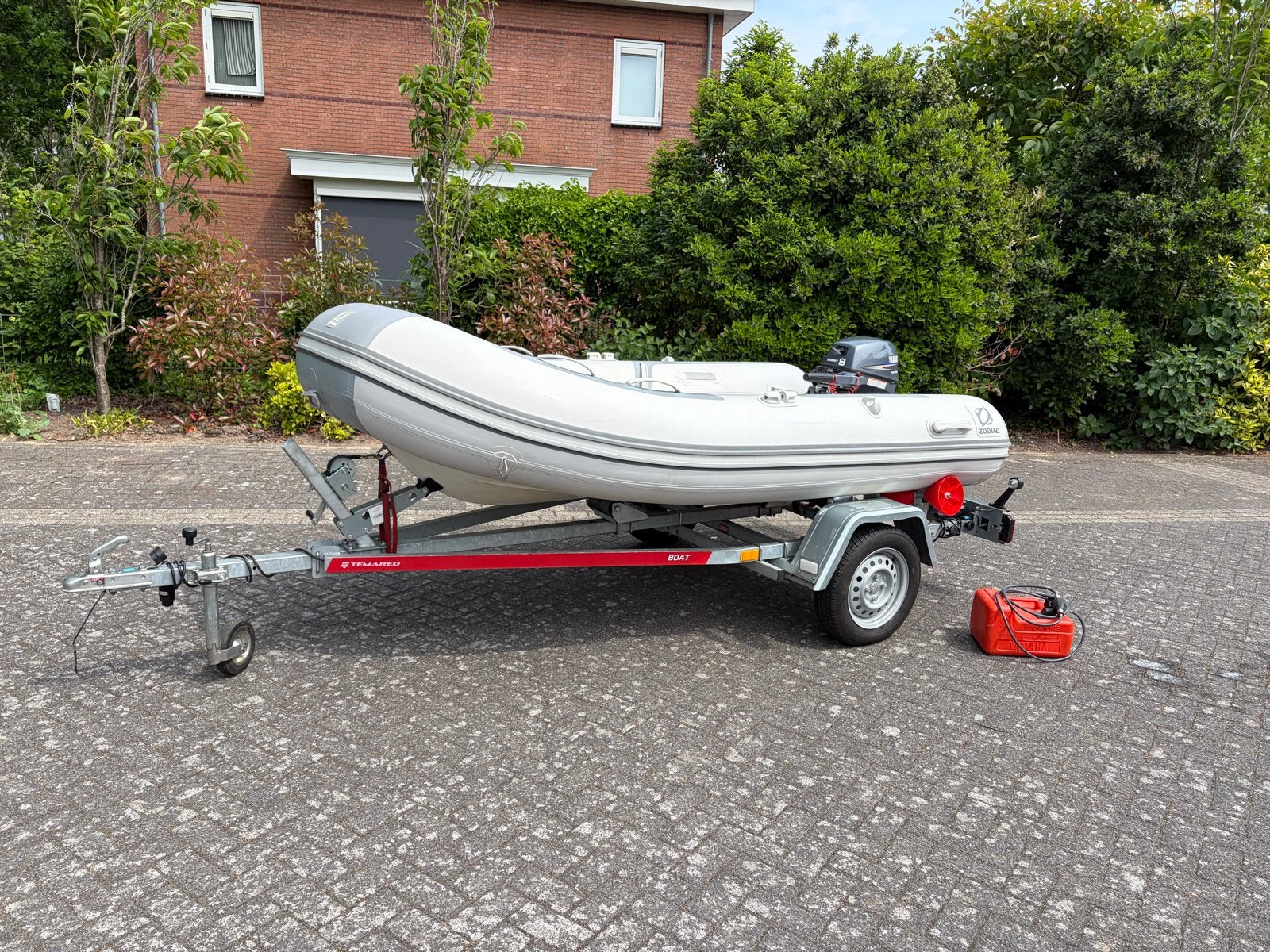 Zodiac rib 3 meter lang met Yamaha 9.9 pk €3.250, Watersport en Boten, Rubberboten, Zodiac, Ophalen, Polyester/glasvezel, Gebruikt