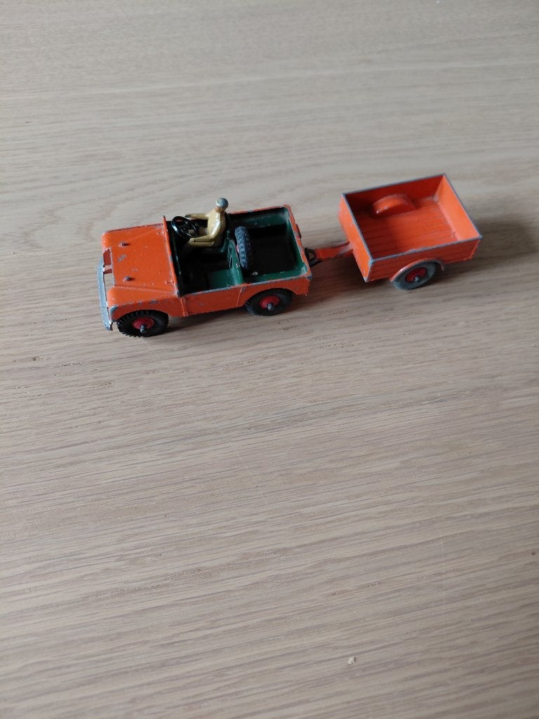 dinky toys landrover met aanhanger, Verzamelen, Ophalen of Verzenden, Gebruikt, Auto's