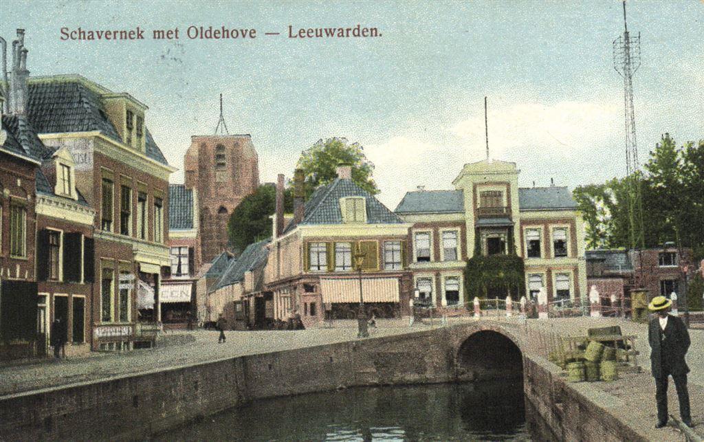 Schavernek met Oldehove - Leeuwarden. - 1915 gelopen, Verzenden, Voor 1920, Gelopen, Friesland