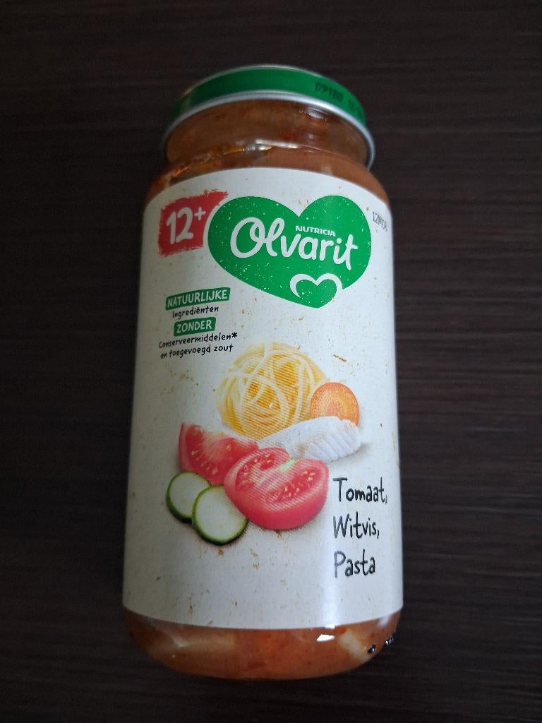 Nieuw potje Olvarit 12+ maanden, tomaat witvis pasta, Kinderen en Baby's, Babyvoeding en Toebehoren, Verzenden, Nieuw, Overige typen