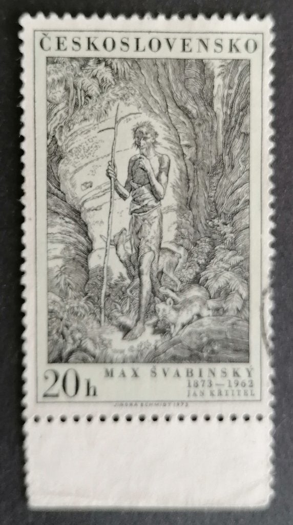 TSJECHOSLOWAKIJE - 100 jr. Max Svabinsky 1973, Ophalen of Verzenden, Overige landen, Gestempeld