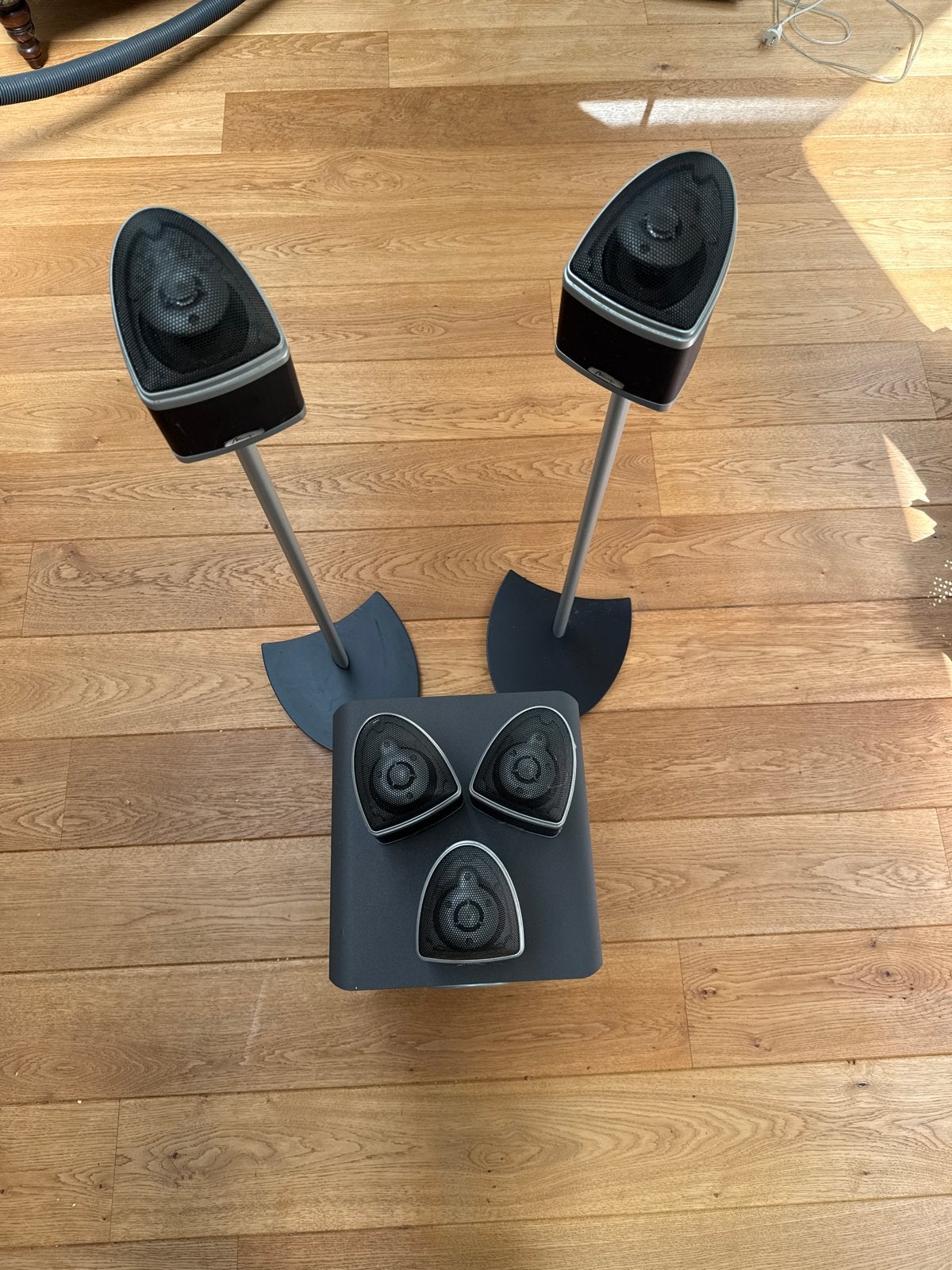 Mirage NanoSat Prestige 5.1 Surround Set met Subwoofer, Gebruikt, Surroundset, Geschikt voor surround/home cinema, Minder dan 60 watt