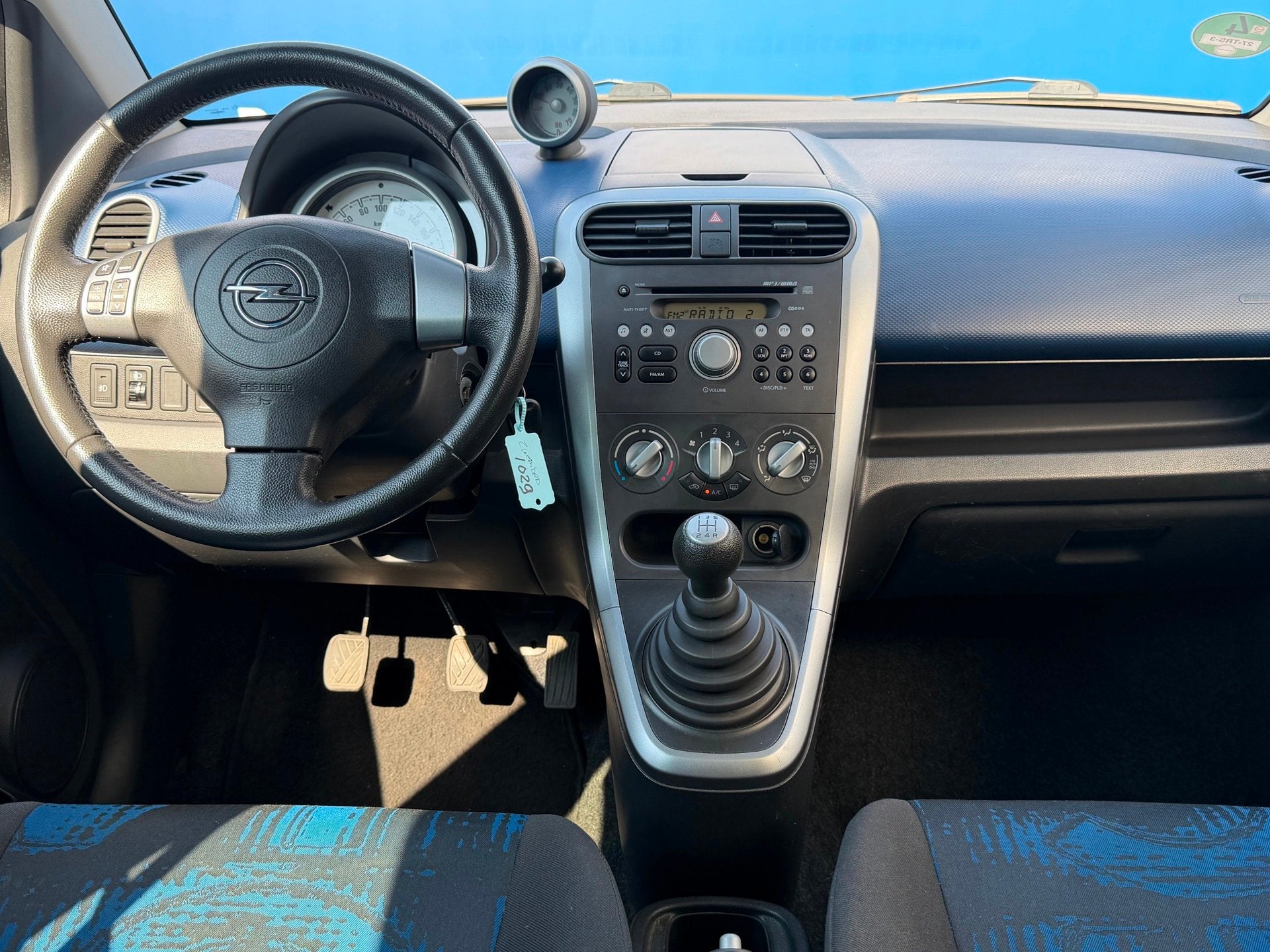 Opel Agila 1.0 Edition|2e Eigenaar|Airco|ElektrischeRamen|To, Auto's, Stof, Gebruikt, Blauw, Origineel Nederlands