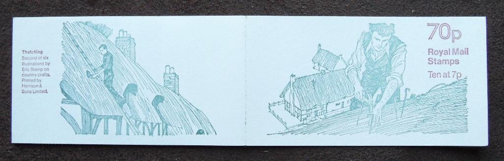 Postzegelboekje Engeland - Country Crafts - Thatching, Ophalen of Verzenden, Postfris