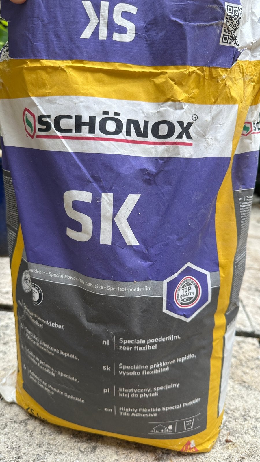 Schönox flexibele poederlijm, Doe-het-zelf en Verbouw, Ophalen, Overige materialen, Wandtegels, Minder dan 20 cm