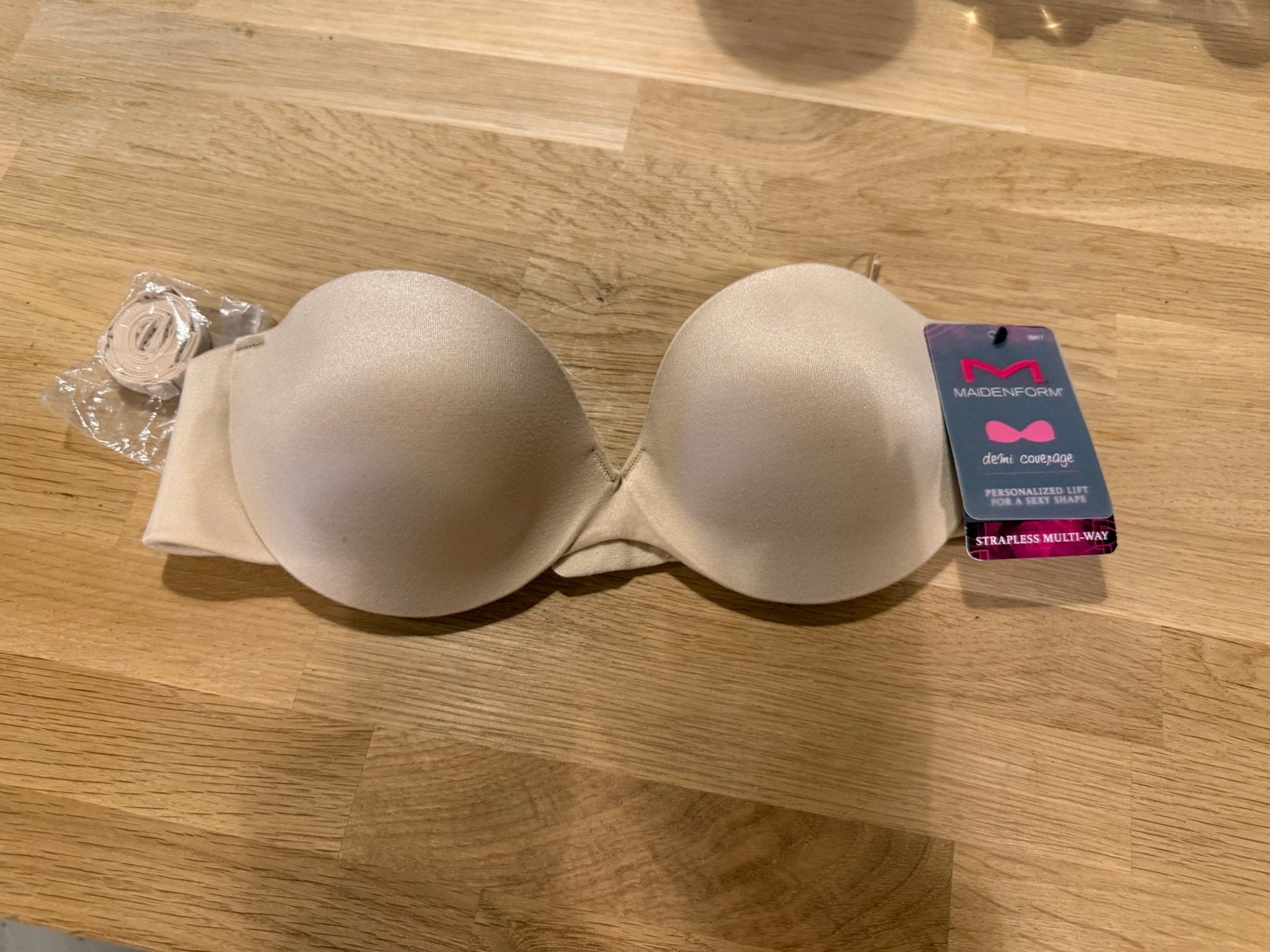 Maidenform strapless bh 75A NIEUW!! Nu €17,50, Ophalen of Verzenden, Beige, BH