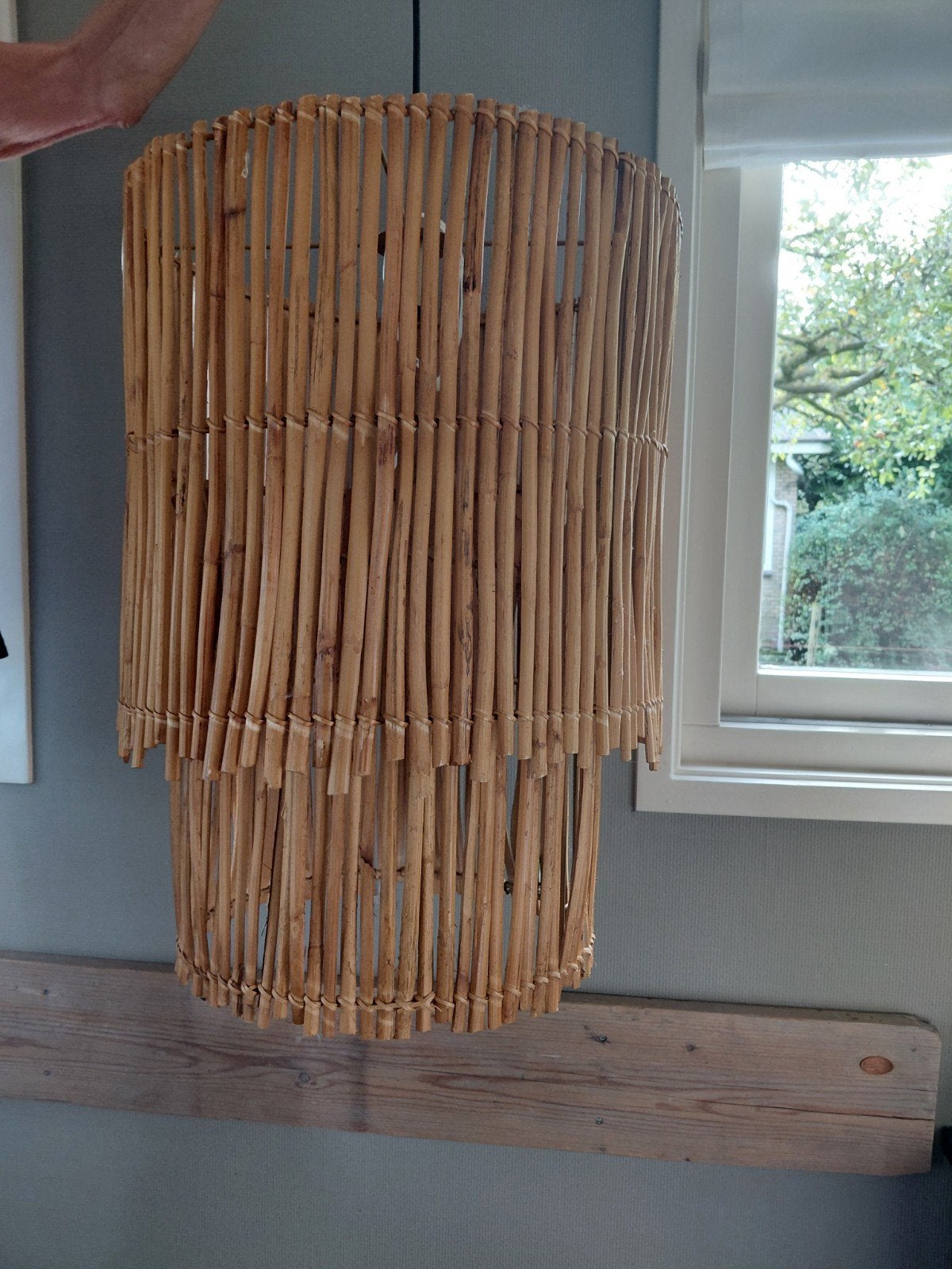 sfeervolle bamboe hanglamp, Huis en Inrichting, Ophalen, Nieuw