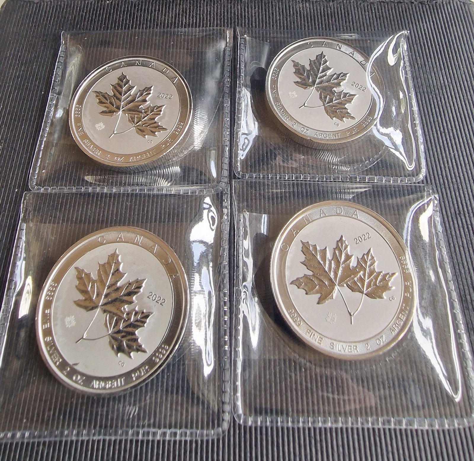2 oz ZILVEREN TWIN/MAPLE LEAF 2022., Postzegels en Munten, Edelmetalen en Baren, Ophalen of Verzenden, Zilver