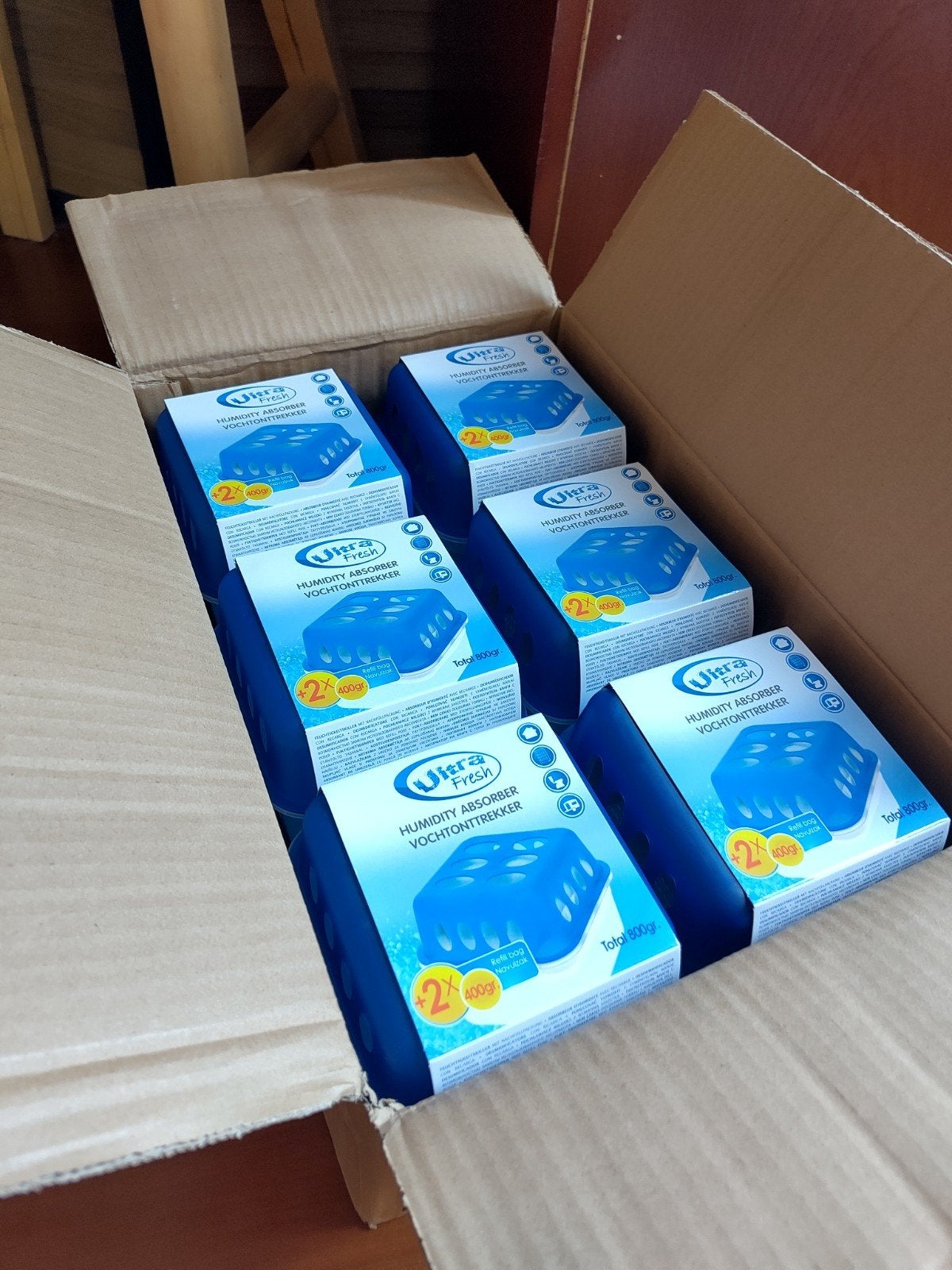 12 lege dozen vochtonttrekker Ultra Fresh, Verzenden, Nieuw, Luchtontvochter