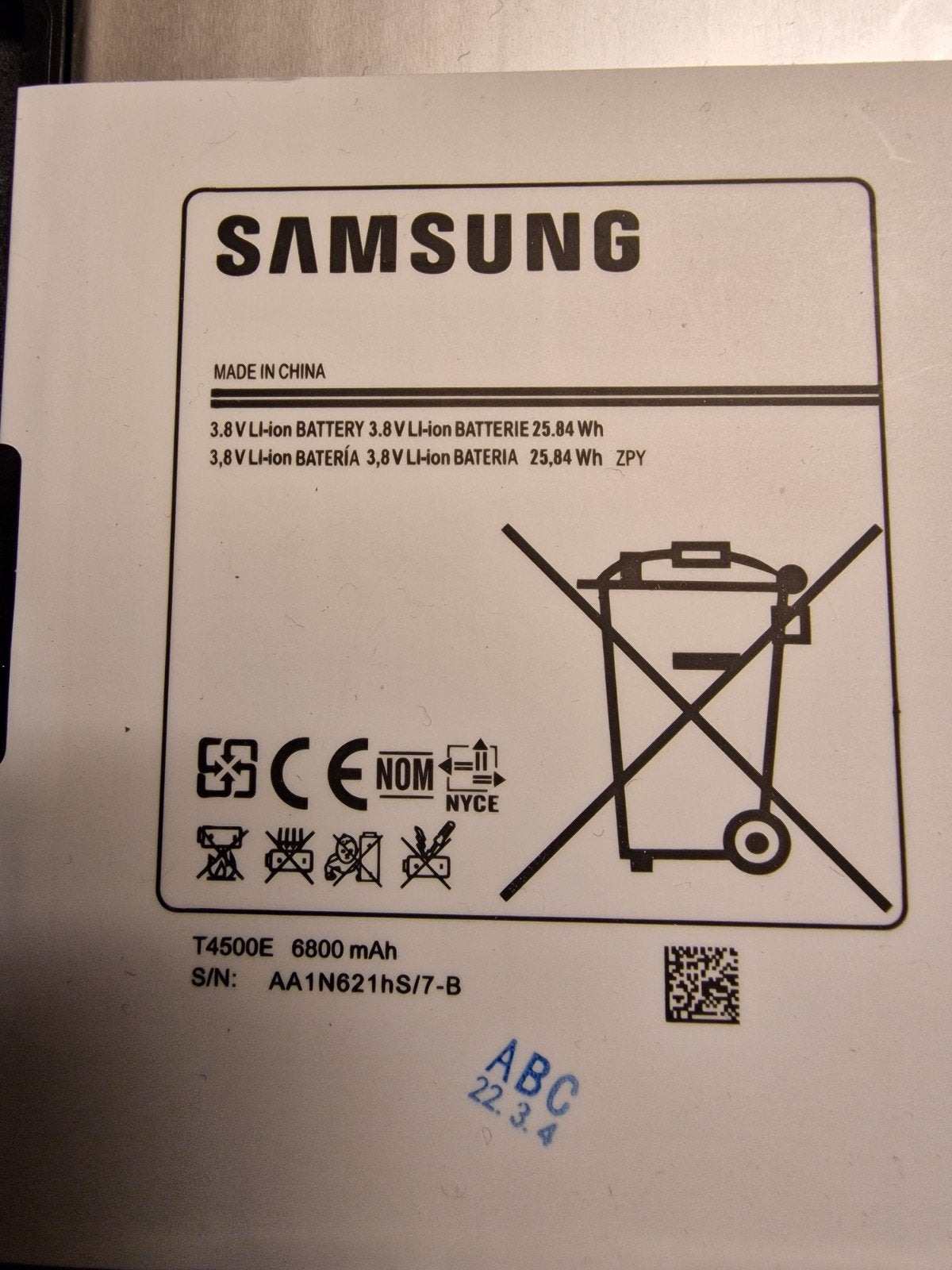 Samsung Galaxy Tab 3 10.1 T4500E 6800 mAh batterij, Ophalen of Verzenden, Nieuw, Samsung