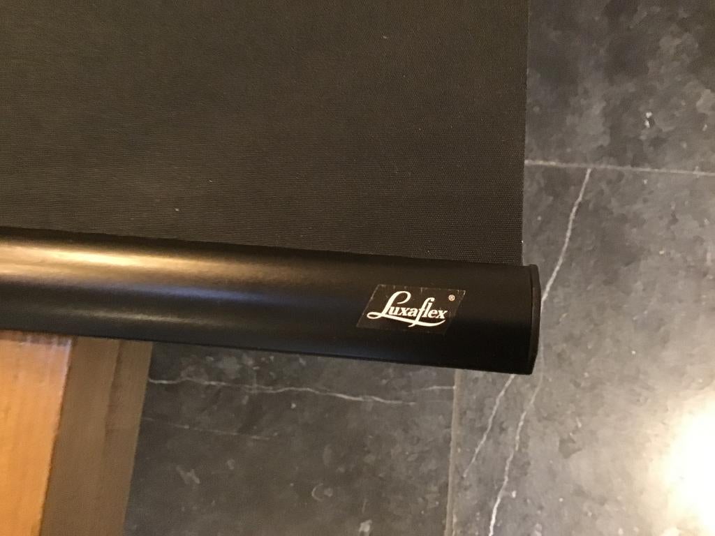 Luxaflex rolgordijn antraciet, Huis en Inrichting, Ophalen, 100 tot 150 cm, Zo goed als nieuw, Overige kleuren