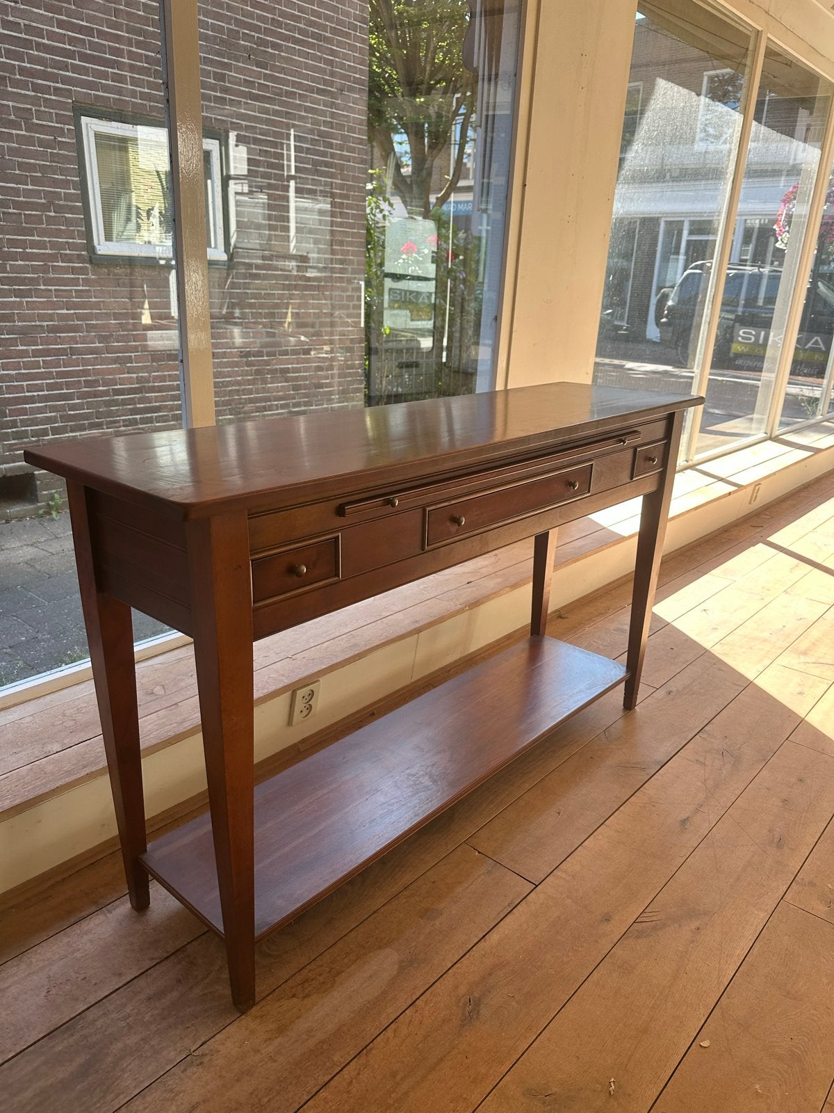 Kersenhouten Bijzettafel - Console Tafel met Lade, Ophalen, Gebruikt, 75 cm of meer, 60 cm of meer