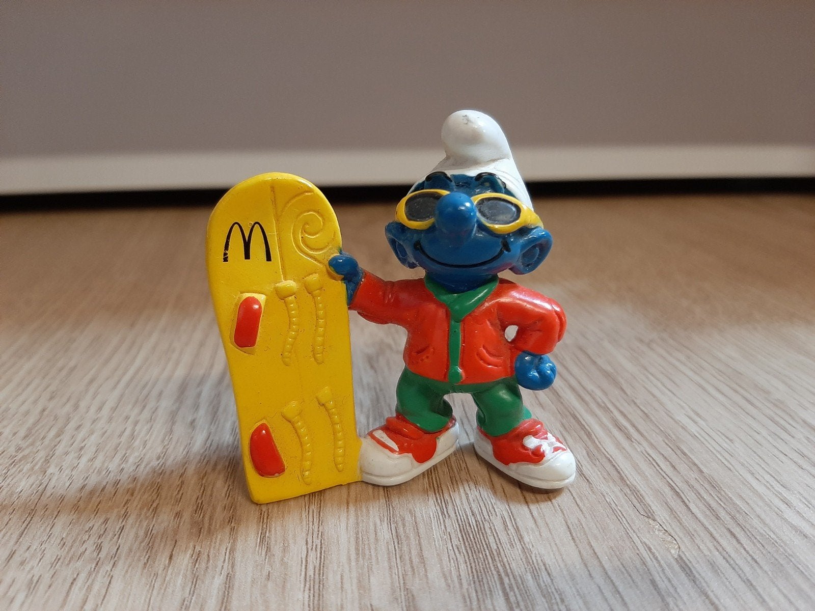 Mcdonalds smurf snowboard, Verzamelen, Smurfen, Ophalen of Verzenden