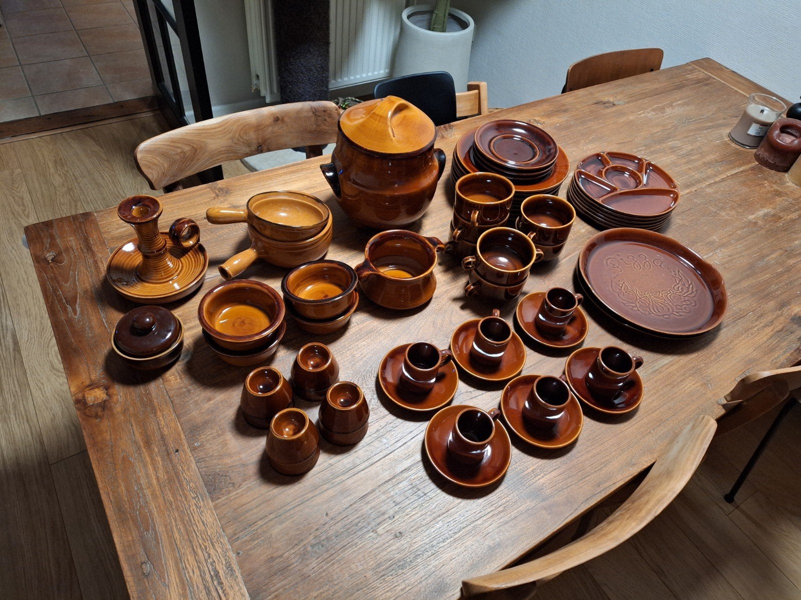 Vintage servies aardewerk, Ophalen, Gebruikt, Overige merken, Keramiek