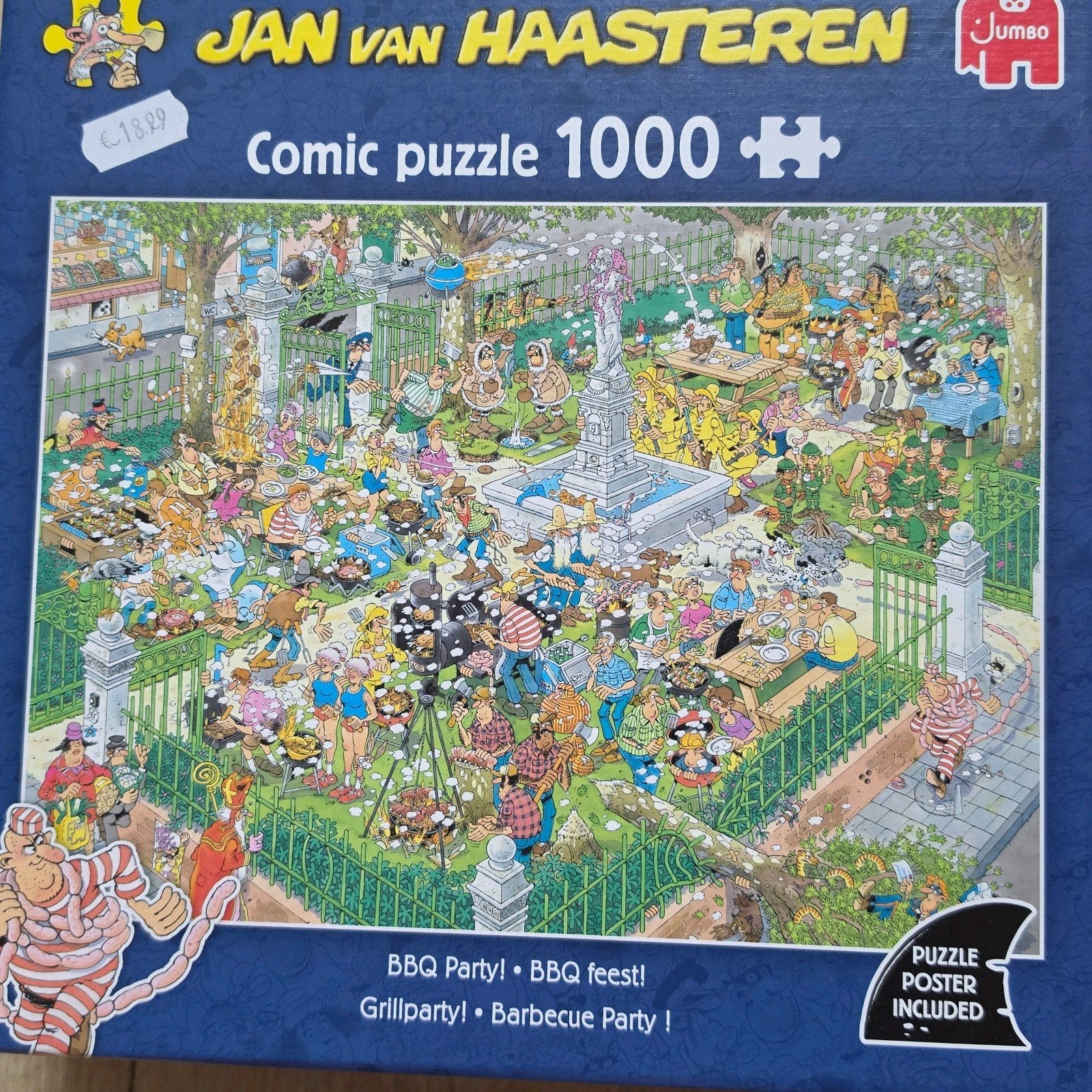 Jan van Haasteren puzzels 1000 stukjes (3 stuks), Ophalen of Verzenden, 500 t/m 1500 stukjes, Gebruikt, Legpuzzel