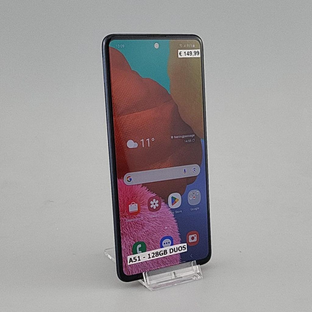 Samsung Galaxy A51 128GB DUOS Zwart/Blauw, Telecommunicatie, Mobiele telefoons | Samsung, Samsung, Gebruikt, Support@Samsung.com