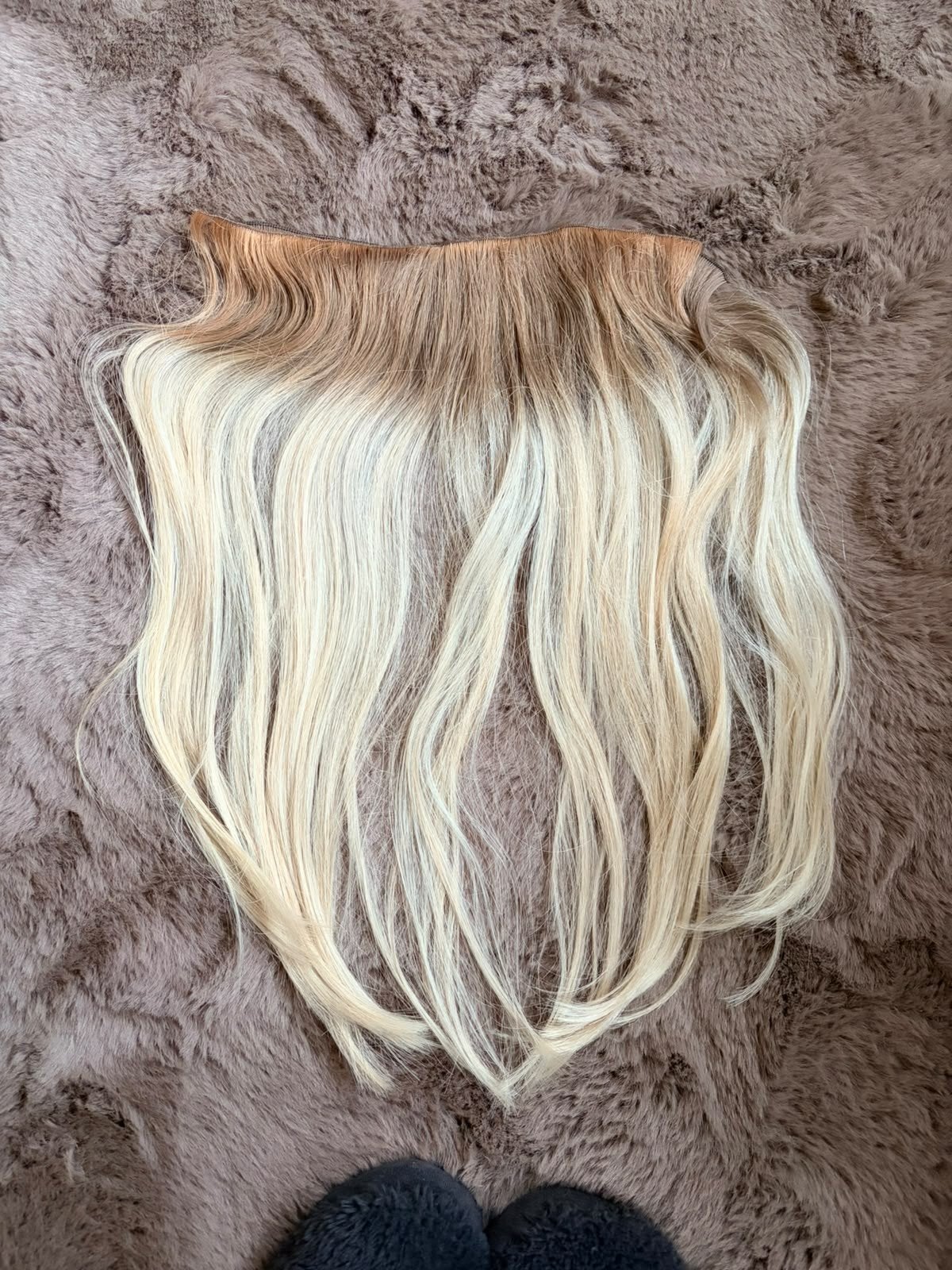 Haarverlenging - Blond met donkere aanzet, Ophalen, Zo goed als nieuw, Pruik of Haarverlenging