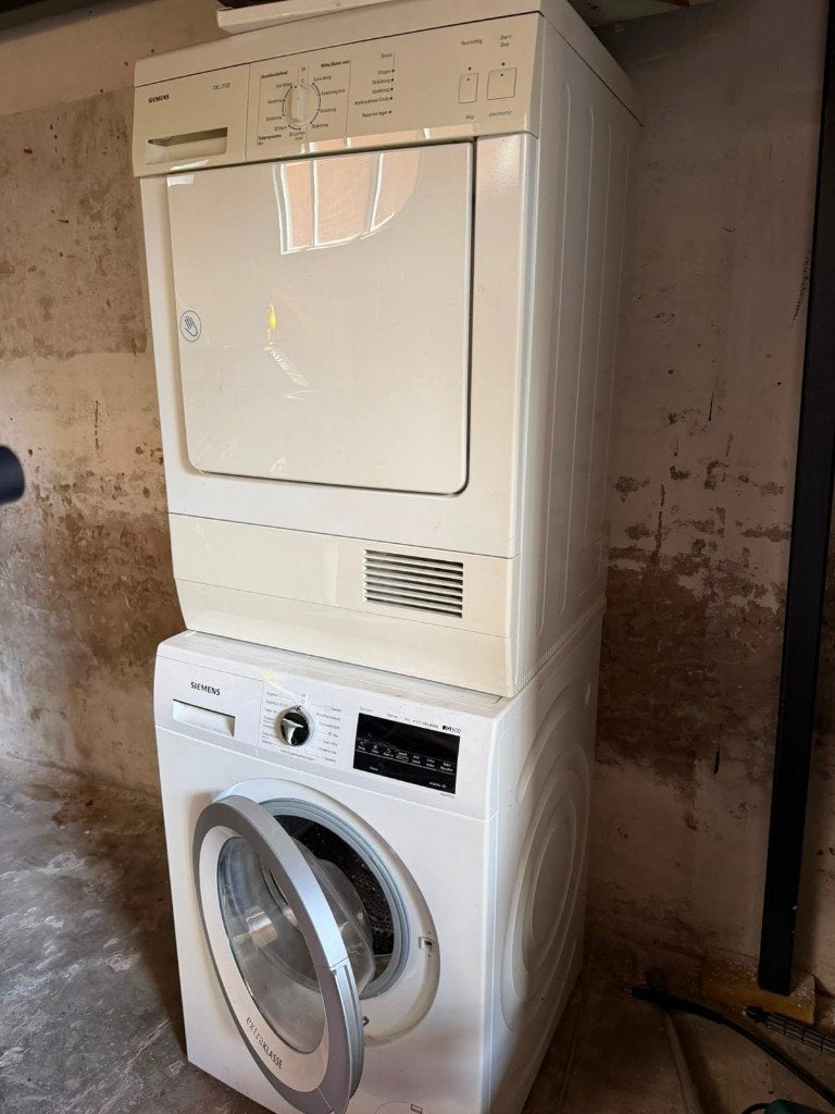 wasmachine en droger, Witgoed en Apparatuur, Wasmachines, Ophalen, Gebruikt, 85 tot 90 cm, 1200 tot 1600 toeren