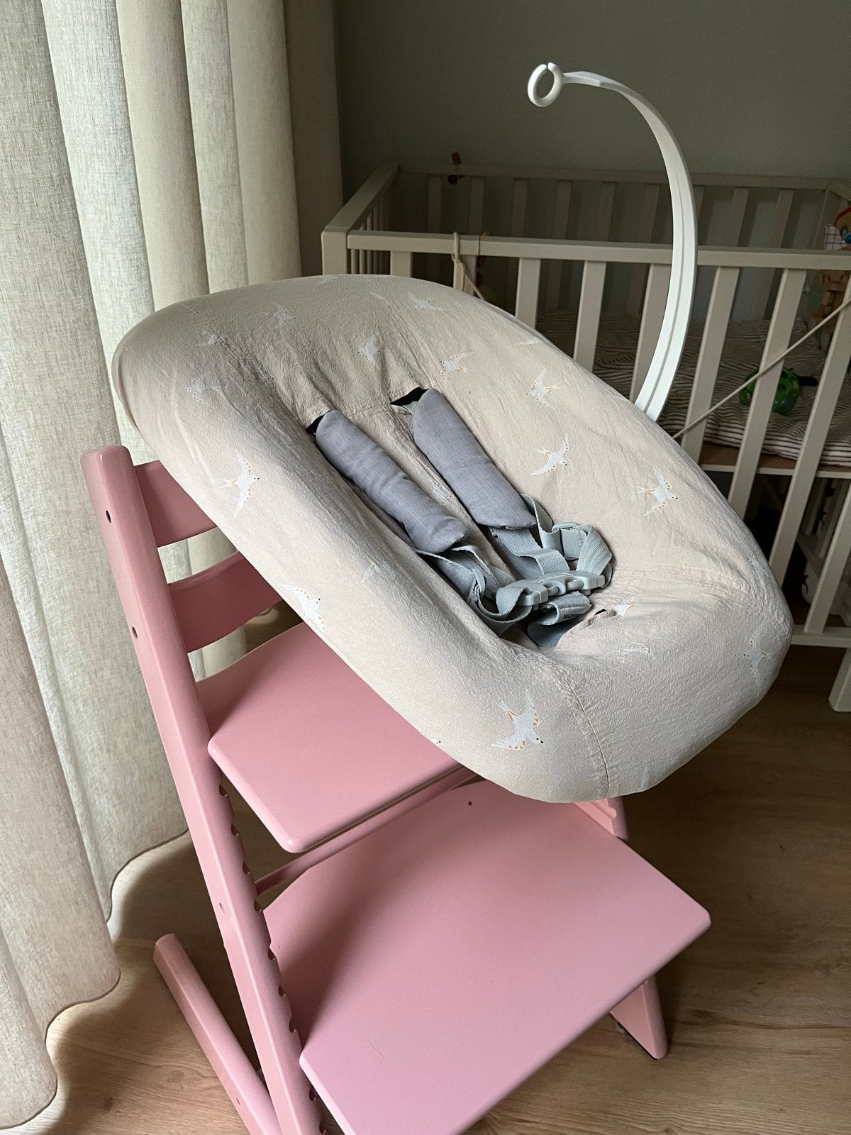 Stokke Tripp Trapp Newborn Set met hoes, Kinderen en Baby's, Kinderstoelen, Ophalen, Gebruikt, Hangstoel, Gordel(s)